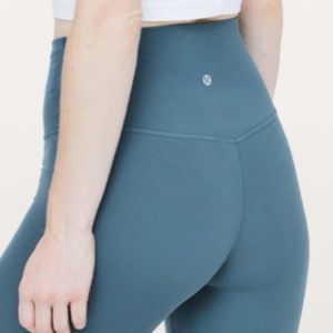 lululemon Align Pant 25" Size 6 (Petrol Blue)